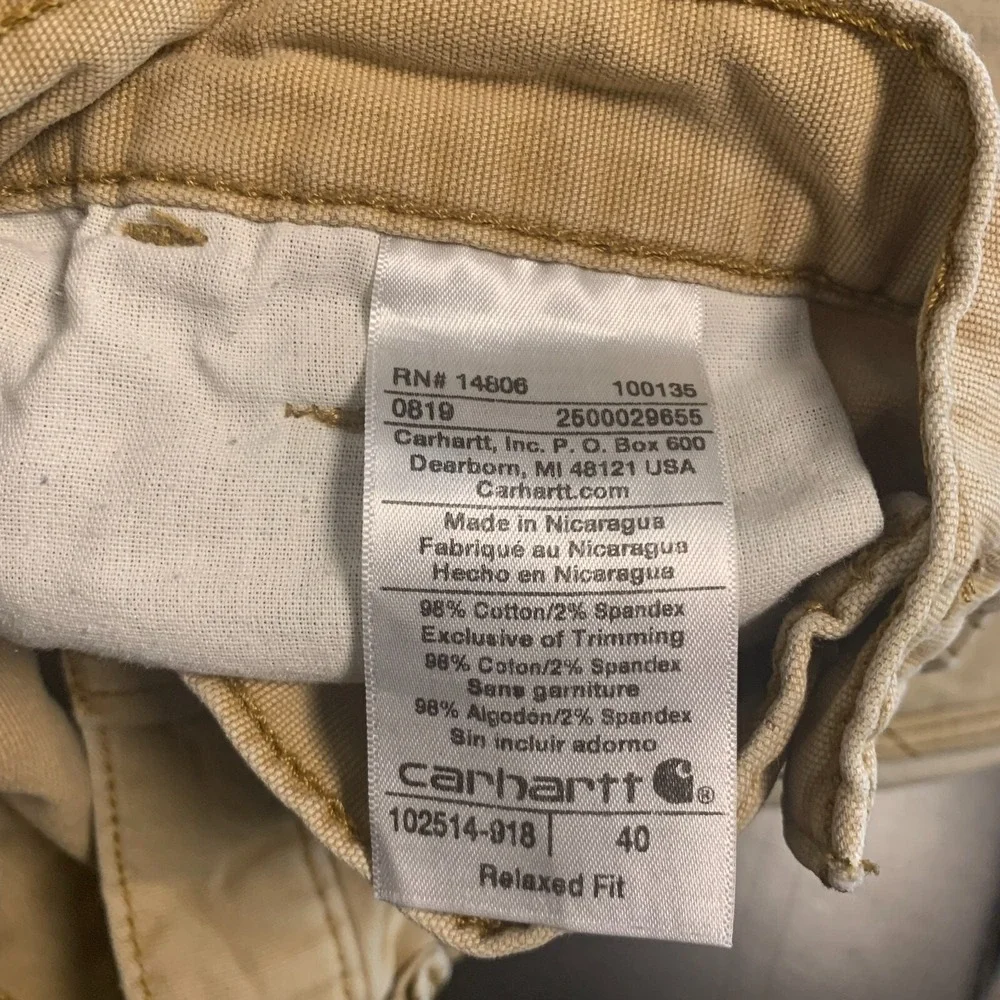Carhartt Relaxed‎ Fit Workwear Utility Canvas Shorts Mens 40 Classic Carpenter